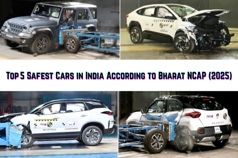Top 5 Safest Cars in India According to Bharat NCAP (2025)